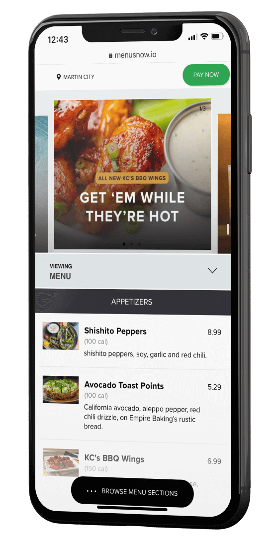 QR Code Powered Menu Software